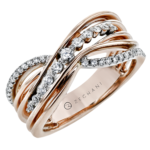 ZR2042 Right Hand Ring in 14k Gold with Diamonds