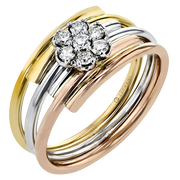 ZR2044 Right Hand Ring in 14k Gold with Diamonds