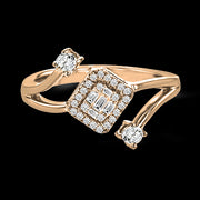 ZR2050 Right Hand Ring in 14k Gold with Diamonds