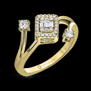 ZR2050 Right Hand Ring in 14k Gold with Diamonds