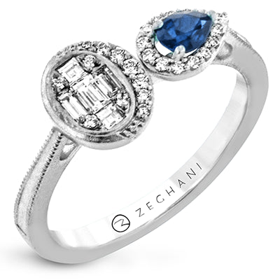 ZR2054 Color Ring in 14k Gold with Diamonds