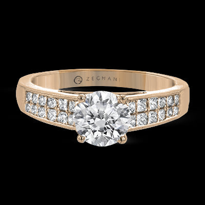 ZR2092 Engagement Ring in 14k Gold