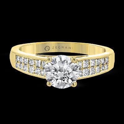 ZR2092 Engagement Ring in 14k Gold