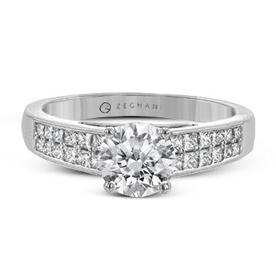 ZR2092 Engagement Ring in 14k Gold