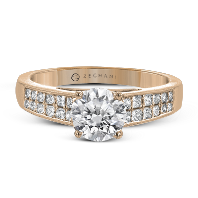 ZR2092 Engagement Ring in 14k Gold