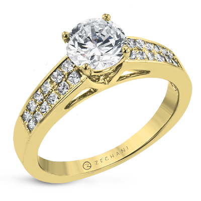 ZR2092 Engagement Ring in 14k Gold