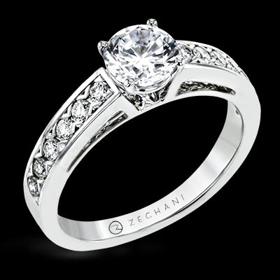 ZR2093 Engagement Ring in 14k Gold with Diamonds