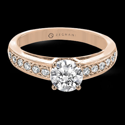 ZR2093 Engagement Ring in 14k Gold with Diamonds