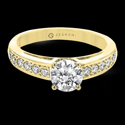 ZR2093 Engagement Ring in 14k Gold with Diamonds