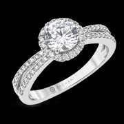 ZR2094 Engagement Ring in 14k Gold with Diamonds
