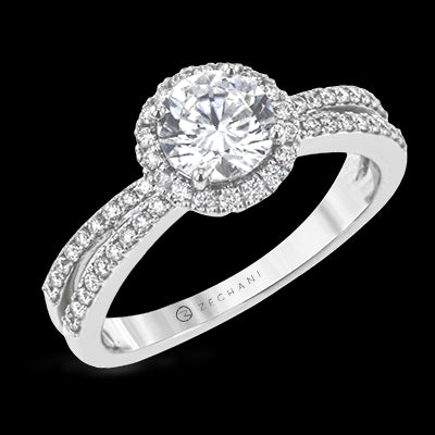 ZR2094 Engagement Ring in 14k Gold with Diamonds