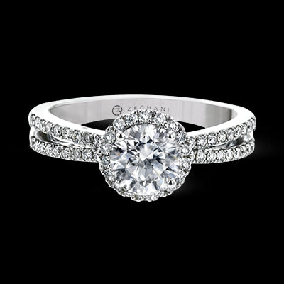 ZR2094 Engagement Ring in 14k Gold with Diamonds