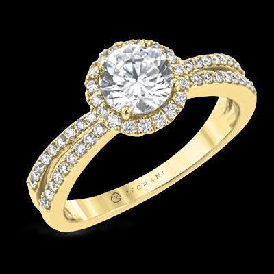 ZR2094 Engagement Ring in 14k Gold with Diamonds