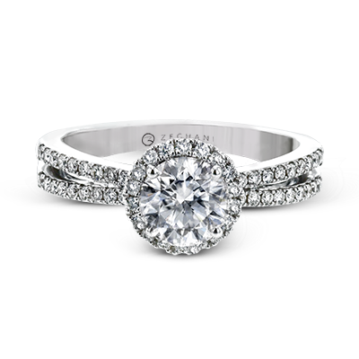 ZR2094 Engagement Ring in 14k Gold with Diamonds