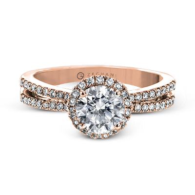 ZR2094 Engagement Ring in 14k Gold with Diamonds