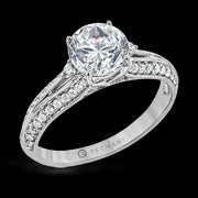 ZR2095 Engagement Ring in 14k Gold with Diamonds