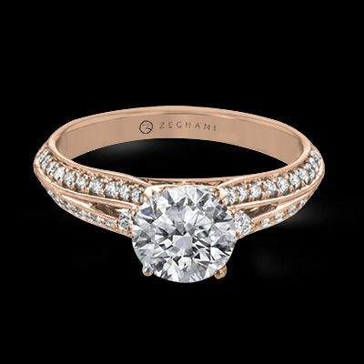 ZR2095 Engagement Ring in 14k Gold with Diamonds
