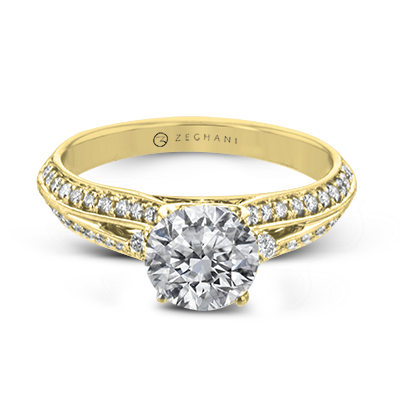ZR2095 Engagement Ring in 14k Gold with Diamonds