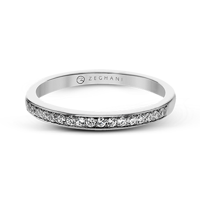 ZR20PVWB Wedding Band in 14k Gold with Diamonds