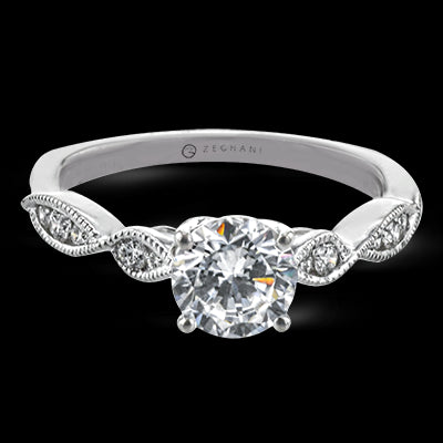 ZR2106 Engagement Ring in 14k Gold with Diamonds