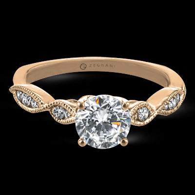 ZR2106 Engagement Ring in 14k Gold with Diamonds