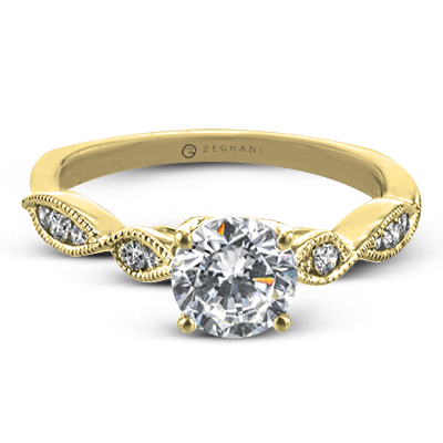 ZR2106 Engagement Ring in 14k Gold with Diamonds