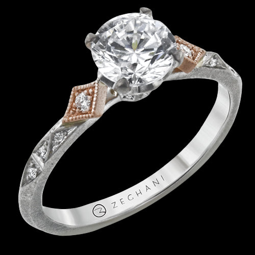 ZR2113 Engagement Ring in 14k Gold with Diamonds