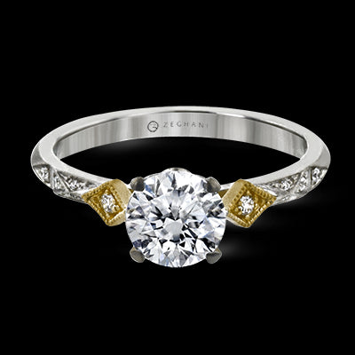 ZR2113 Engagement Ring in 14k Gold with Diamonds