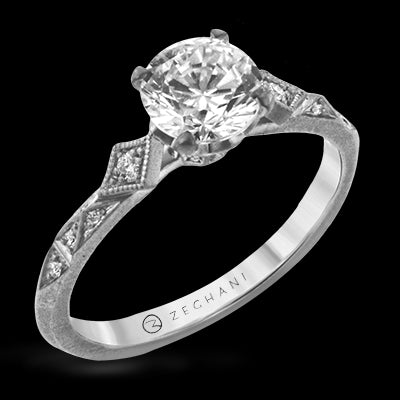 ZR2113 Engagement Ring in 14k Gold with Diamonds