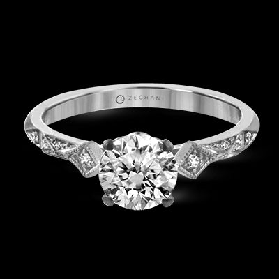 ZR2113 Engagement Ring in 14k Gold with Diamonds