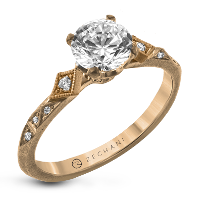 ZR2113 Engagement Ring in 14k Gold with Diamonds