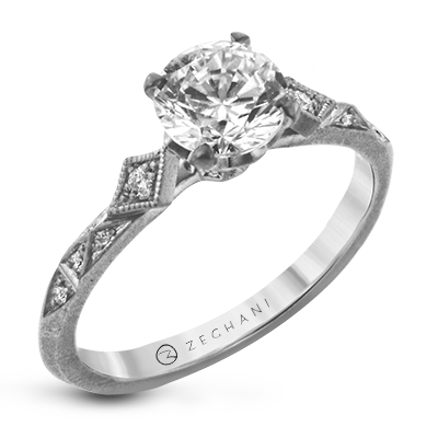 ZR2113 Engagement Ring in 14k Gold with Diamonds