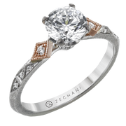 ZR2113 Engagement Ring in 14k Gold with Diamonds