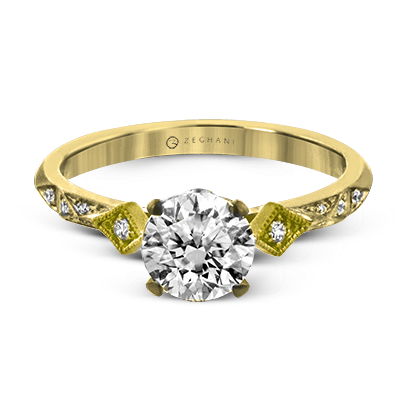 ZR2113 Engagement Ring in 14k Gold with Diamonds