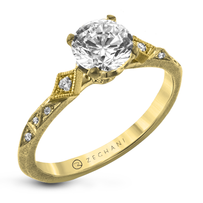 ZR2113 Engagement Ring in 14k Gold with Diamonds