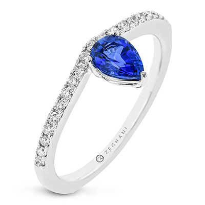 ZR2126 Color Ring in 14k Gold with Diamonds
