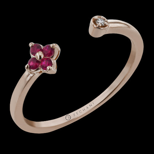 ZR2151-R Color Ring in 14k Gold with Diamonds