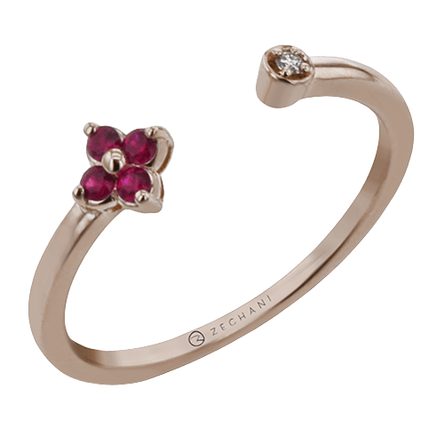 ZR2151-R Color Ring in 14k Gold with Diamonds