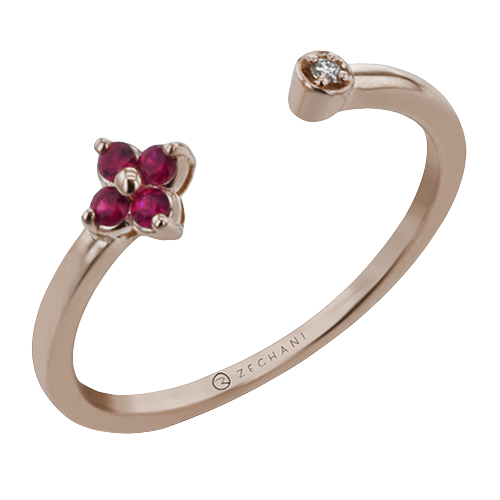 ZR2151-R Color Ring in 14k Gold with Diamonds