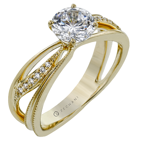 ZR2174 Engagement Ring in 14k Gold with Diamonds