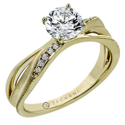 ZR2175 Engagement Ring in 14k Gold with Diamonds