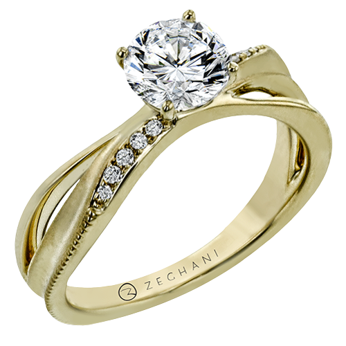 ZR2175 Engagement Ring in 14k Gold with Diamonds