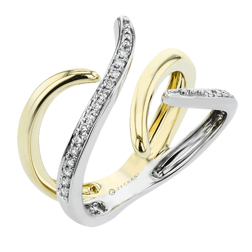 ZR2200 Right Hand Ring in 14k Gold with Diamonds