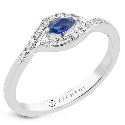 ZR2203 Color Ring in 14k Gold with Diamonds
