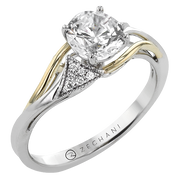 ZR2207 Engagement Ring in 14k Gold with Diamonds