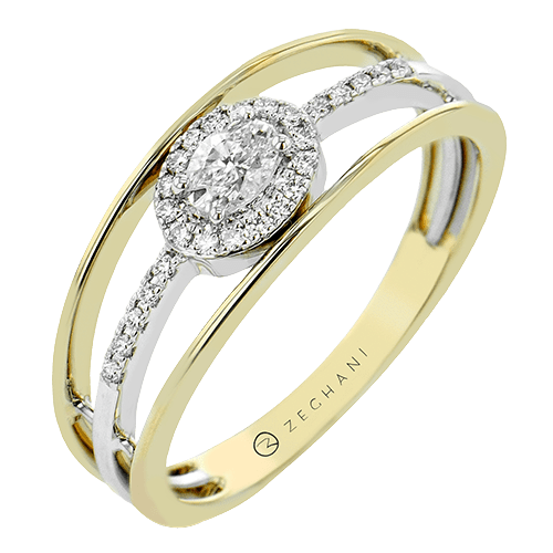 ZR2220 Right Hand Ring in 14k Gold with Diamonds