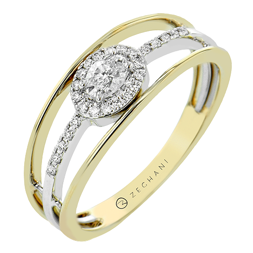 ZR2220 Right Hand Ring in 14k Gold with Diamonds