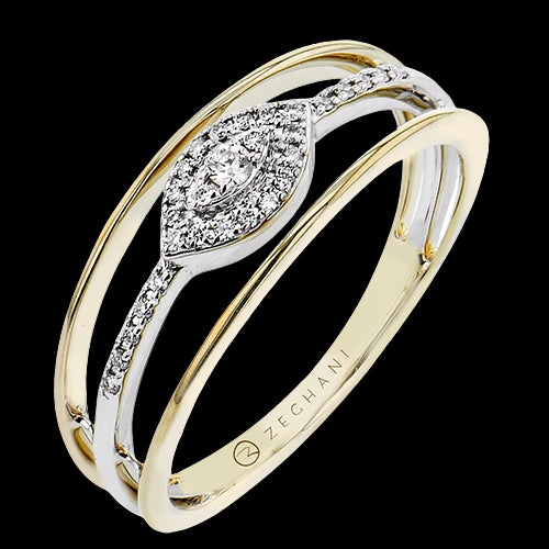 ZR2222 Right Hand Ring in 14k Gold with Diamonds