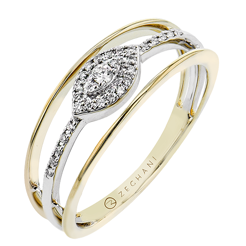 ZR2222 Right Hand Ring in 14k Gold with Diamonds