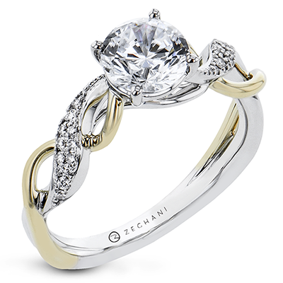 ZR2223 Engagement Ring in 14k Gold with Diamonds